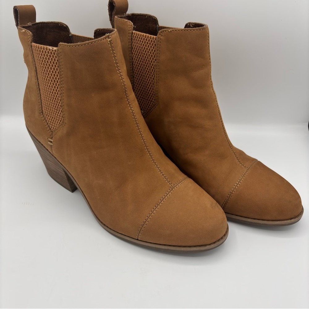 Toms Tan Western Style Ankle Booties